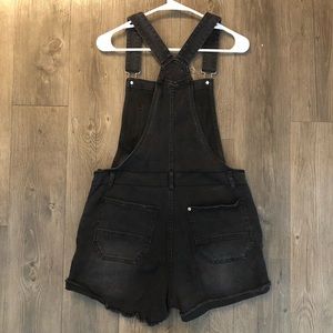 Black Denim Overalls
